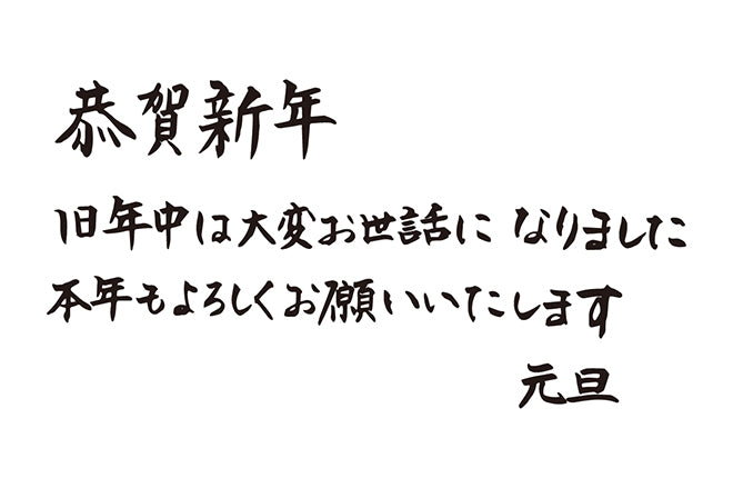 Happy New Year. Thank you very much for your support last year. I hope you will continue to support us this year. New Year's Day.