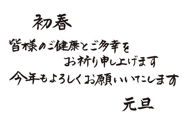 初春皆様のご健康とご多幸をお祈り申し上げます今年もよろしくお願いいたします元旦