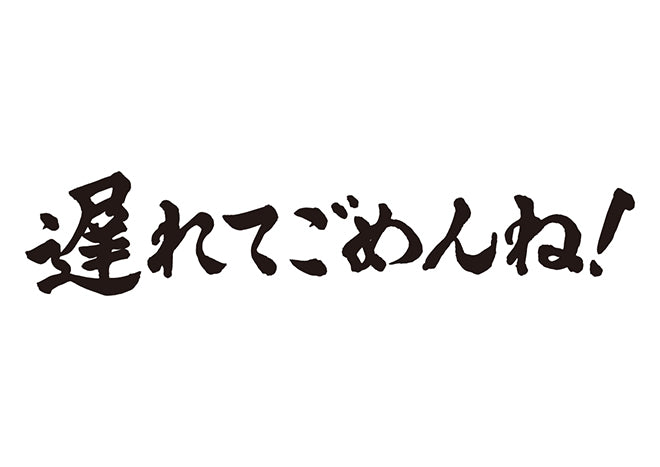 遅れてごめんね！