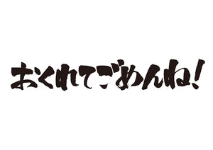 おくれてごめんね！